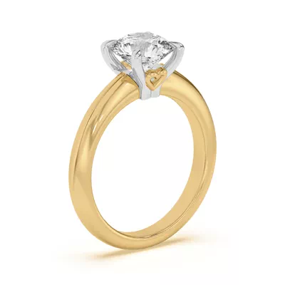Golden Heart Engagement Ring