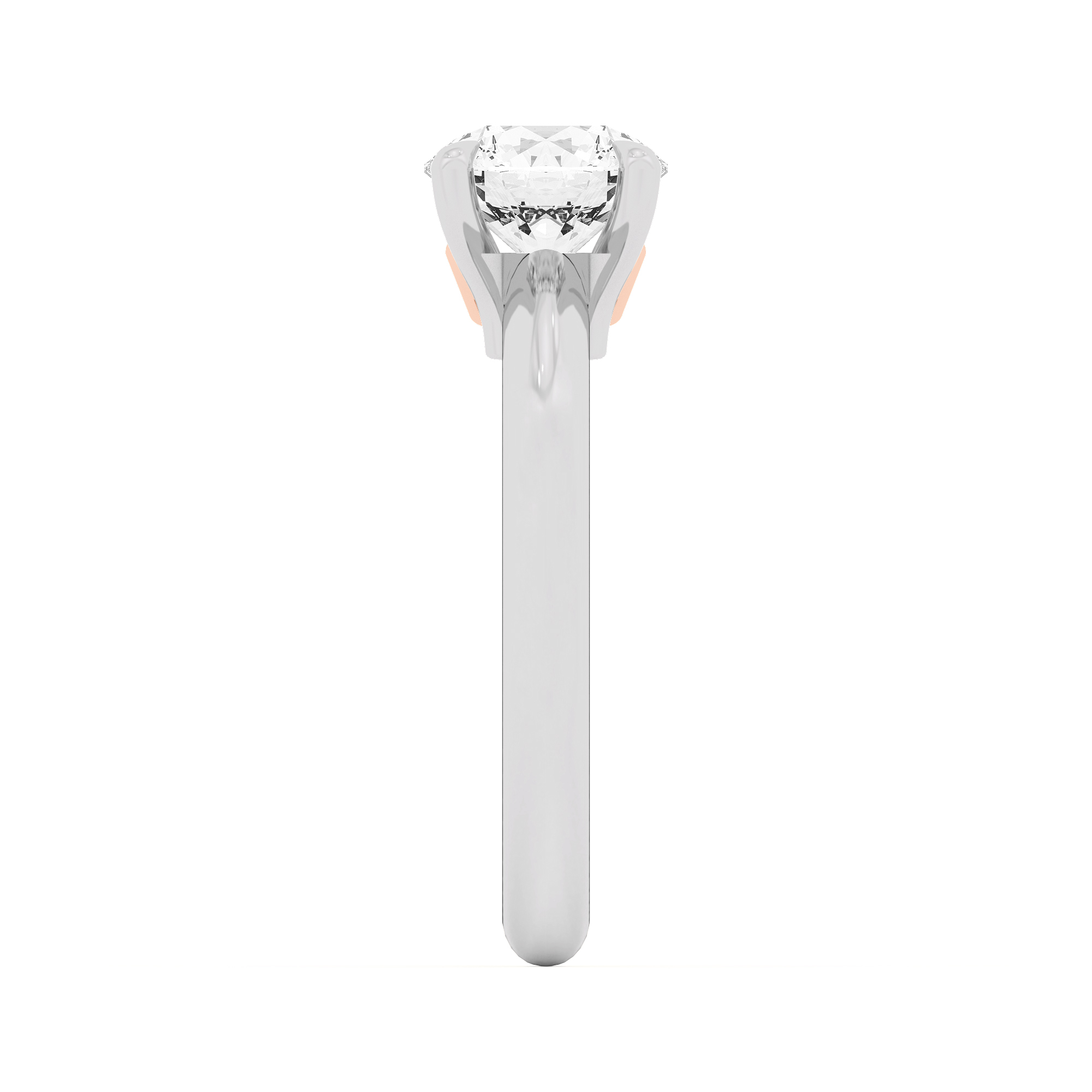 Golden Rose Heart Engagement Ring