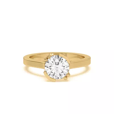 Fusion Mixed Prong Engagement Ring