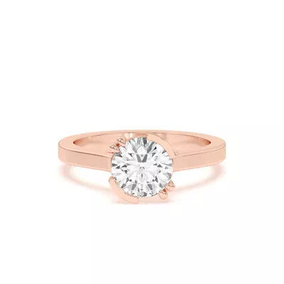 Fusion Mixed Prong Engagement Ring