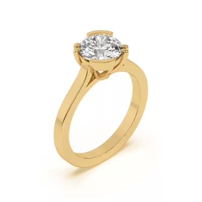 Fusion Mixed Prong Engagement Ring