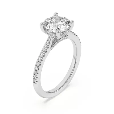 Sonja Pavé Hidden Halo Engagement Ring