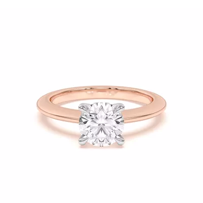 Golden Rose Heart Petite Engagement Ring