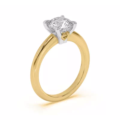 Golden Heart Petite Engagement Ring