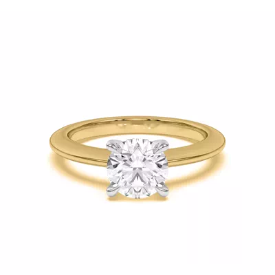 Golden Heart Petite Engagement Ring