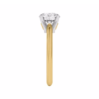 Golden Heart Petite Engagement Ring
