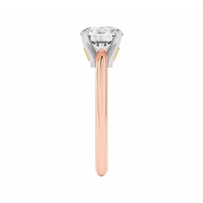 Golden Heart Petite Engagement Ring