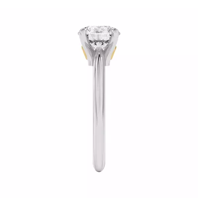 Golden Heart Petite Engagement Ring