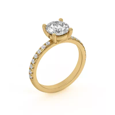 Betsy Classic Pavé Engagement Ring