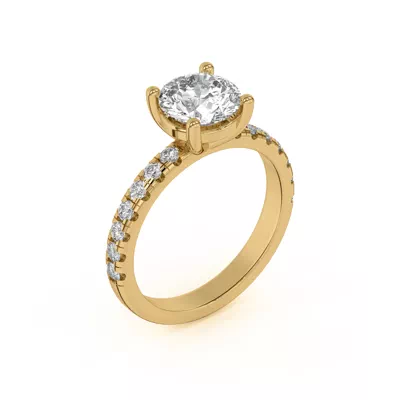 Betsy Grand Lab Pavé Engagement Ring