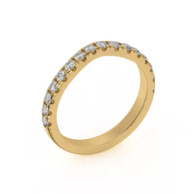 Betsy Grand Curved Lab Pavé Band