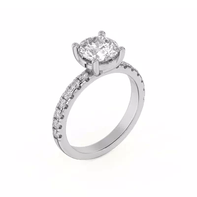 Betsy Grand Lab Pavé Engagement Ring