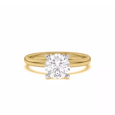 Ally Classic Two-Tone Engagement Ring (2mm)
