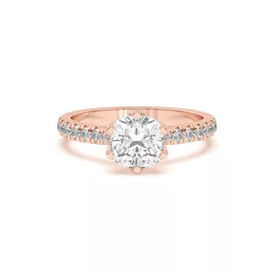 Marigold Grand Tulip Inspired 6 Prong Lab Engagement Ring