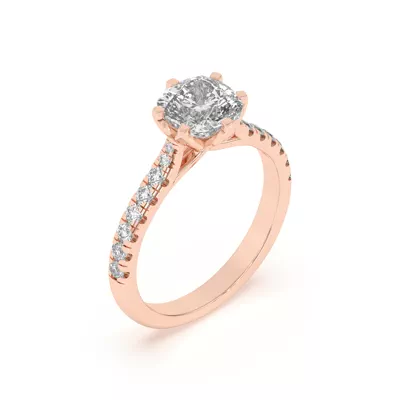 Marigold Grand Tulip Inspired 6 Prong Lab Engagement Ring