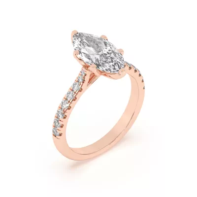 Marigold Grand Tulip Inspired 6 Prong Lab Engagement Ring