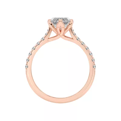 Marigold Grand Tulip Inspired 6 Prong Lab Engagement Ring
