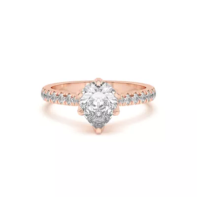 Marigold Grand Tulip Inspired 6 Prong Lab Engagement Ring