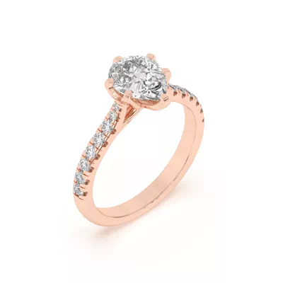 Marigold Grand Tulip Inspired 6 Prong Lab Engagement Ring