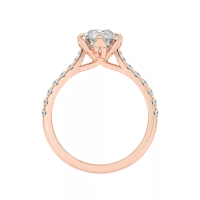 Marigold Grand Tulip Inspired 6 Prong Lab Engagement Ring