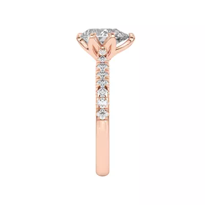 Marigold Grand Tulip Inspired 6 Prong Lab Engagement Ring