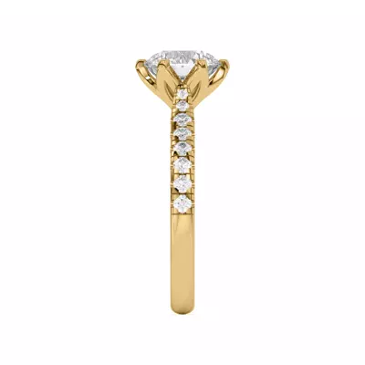Marigold Grand Tulip Inspired 6 Prong Lab Engagement Ring
