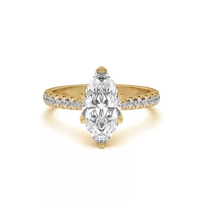 Marigold Grand Tulip Inspired 6 Prong Lab Engagement Ring