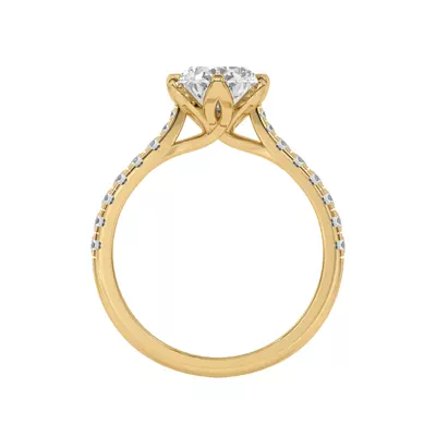 Marigold Grand Tulip Inspired 6 Prong Lab Engagement Ring