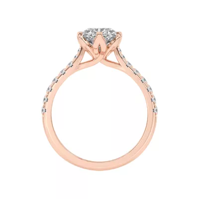 Marigold Grand Tulip Inspired 6 Prong Lab Engagement Ring