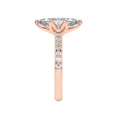 Marigold Grand Tulip Inspired 6 Prong Lab Engagement Ring