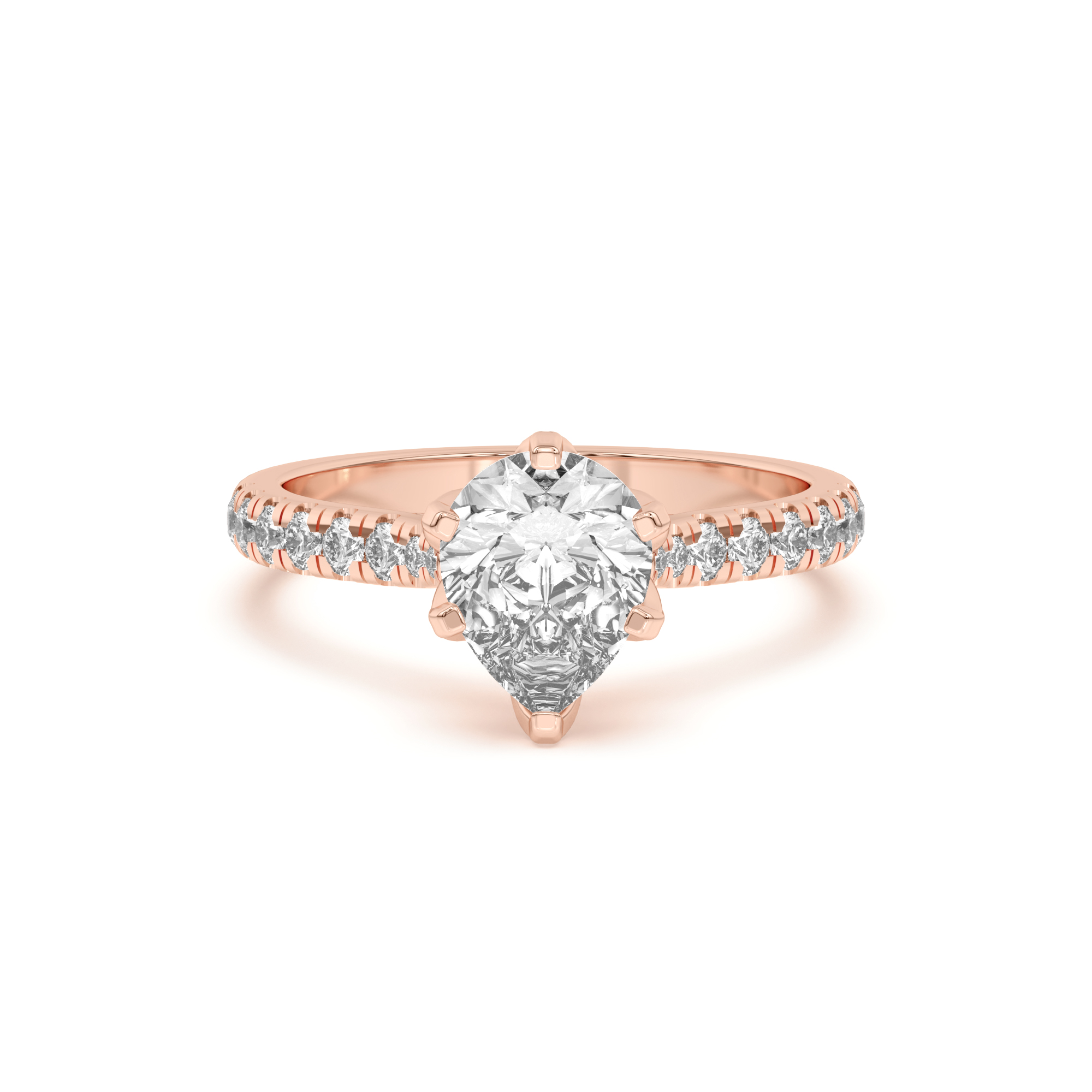 Marigold Grand Tulip Inspired 6 Prong Lab Engagement Ring