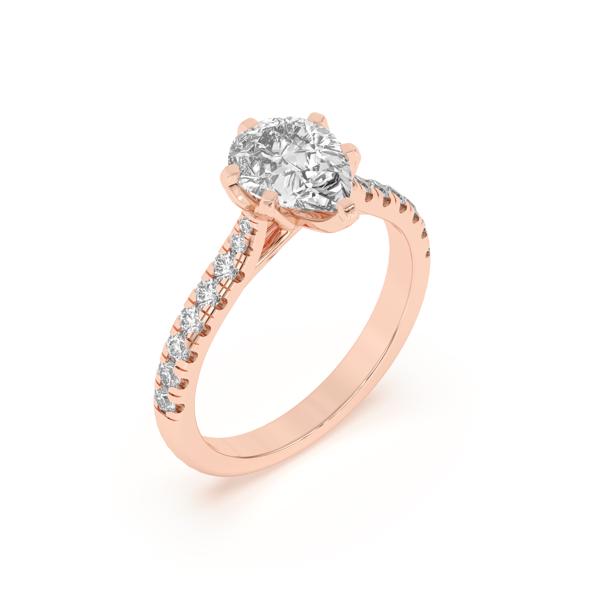 Marigold Grand Tulip Inspired 6 Prong Lab Engagement Ring