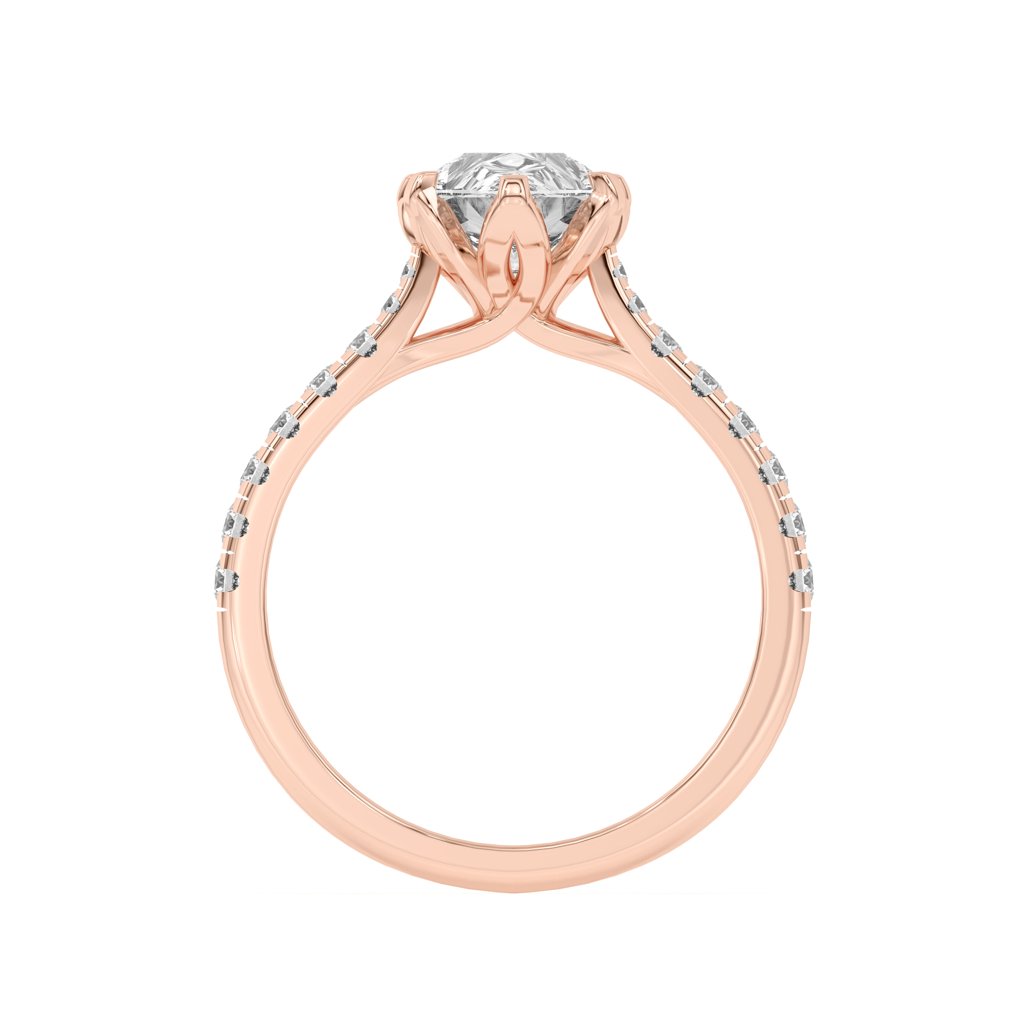Marigold Grand Tulip Inspired 6 Prong Lab Engagement Ring