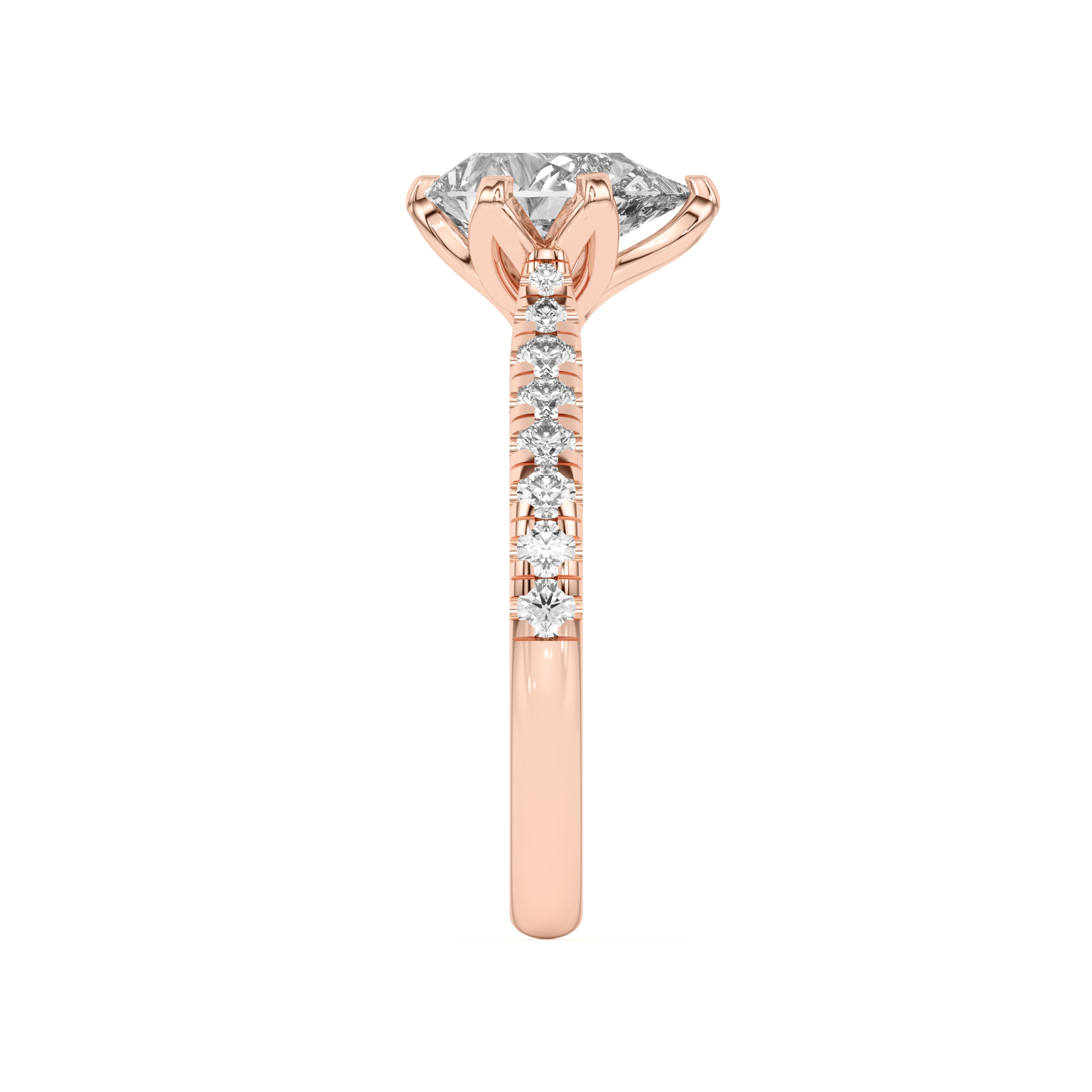 Marigold Grand Tulip Inspired 6 Prong Lab Engagement Ring