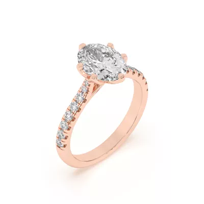 Marigold Grand Tulip Inspired 6 Prong Lab Engagement Ring