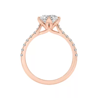 Marigold Grand Tulip Inspired 6 Prong Lab Engagement Ring