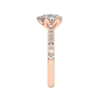 Marigold Grand Tulip Inspired 6 Prong Lab Engagement Ring