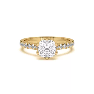 Marigold Grand Tulip Inspired 6 Prong Lab Engagement Ring
