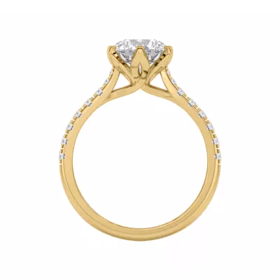 Marigold Grand Tulip Inspired 6 Prong Lab Engagement Ring