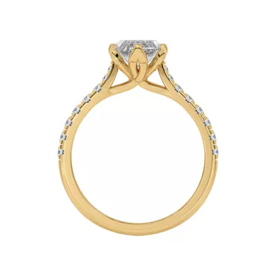 Marigold Grand Tulip Inspired 6 Prong Lab Engagement Ring