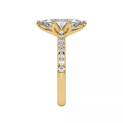 Marigold Grand Tulip Inspired 6 Prong Lab Engagement Ring