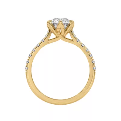 Marigold Grand Tulip Inspired 6 Prong Lab Engagement Ring