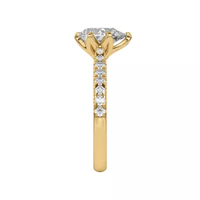 Marigold Grand Tulip Inspired 6 Prong Lab Engagement Ring