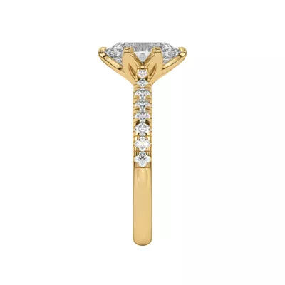 Marigold Grand Tulip Inspired 6 Prong Lab Engagement Ring