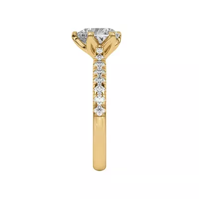 Marigold Grand Tulip Inspired 6 Prong Lab Engagement Ring