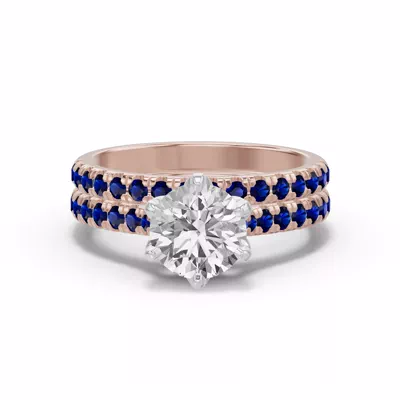 Marigold Grand Pavé Sapphire Band
