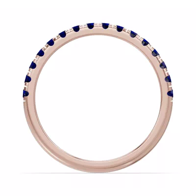 Marigold Grand Pavé Sapphire Band