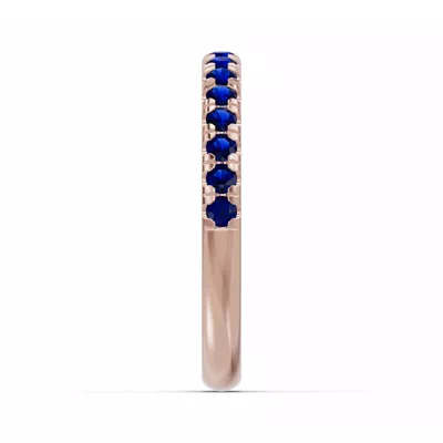 Marigold Grand Pavé Sapphire Band