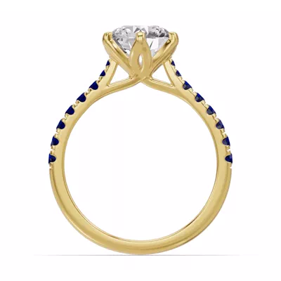 Marigold Grand Tulip-Inspired Sapphire Engagement Ring