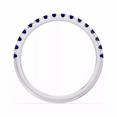 Marigold Grand Pavé Sapphire Band